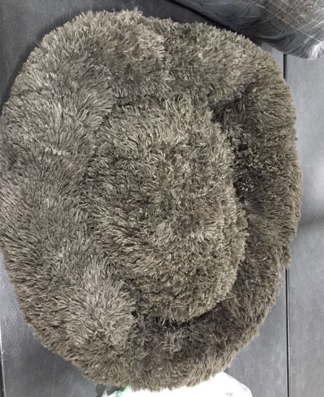 Photo 2 of Calming Dog Bed Cat Bed Donut, Faux Fur Pet Bed Self-Warming Donut Cuddler, Comfortable Round Plush Dog Beds for Large Medium Dogs and Cats