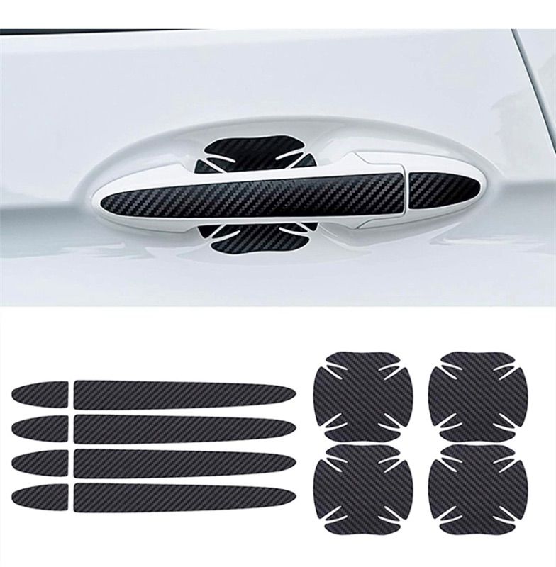 Photo 1 of BLAKAYA COMPATIBLE WITH CAR DOOR HANDLE PROTECTIVE STICKERS CARBON FIBER SCRATCH RESISTANT AND WATERPROOF CUSTOM STICKERS FOR HONDA FIT (8PCS)