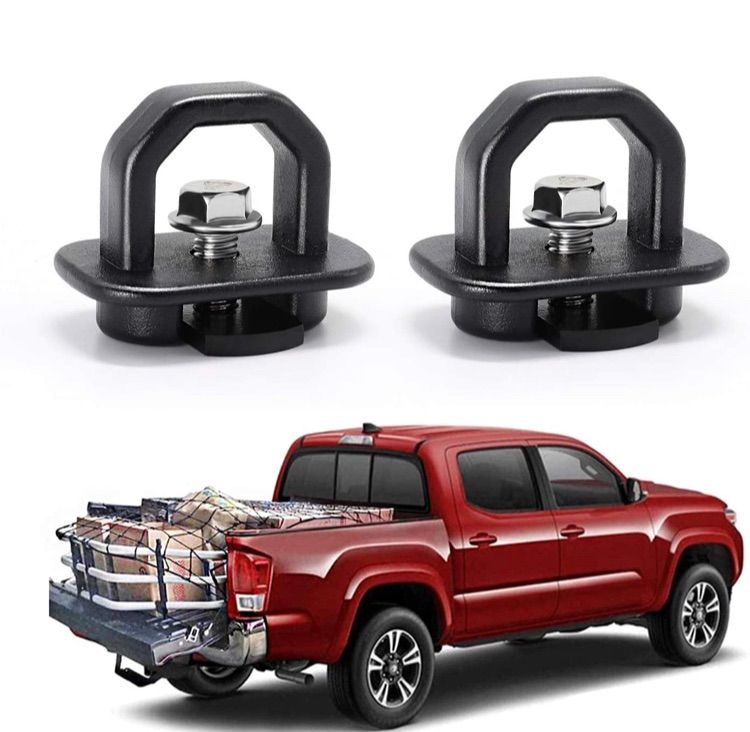 Photo 1 of 2 PACK TRUCK TIE DOWNS ANCHORS PICKUP TRUCK BED TOP SIDE WALL TIE-DOWN STAKE ALUMINIUM CARGO TRAILER ANCHOR POINT D RING HOOK FITS 07-19 CHEVY SILVERADO/GMC SIERRA/15-19 CHEVY COLORADO/GMC CANYON