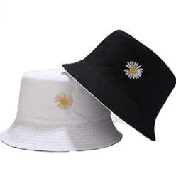 Photo 1 of Daisy-Bucket-Hats Reversible Fisherman-Cap Packable Summer Sun Protection Hat Set of 2
Blue and Black