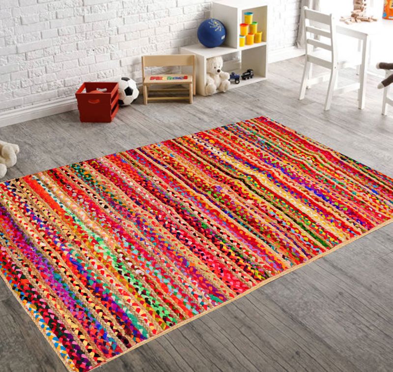 Photo 1 of Colorful Jute Braided Rug 3X5 Ft