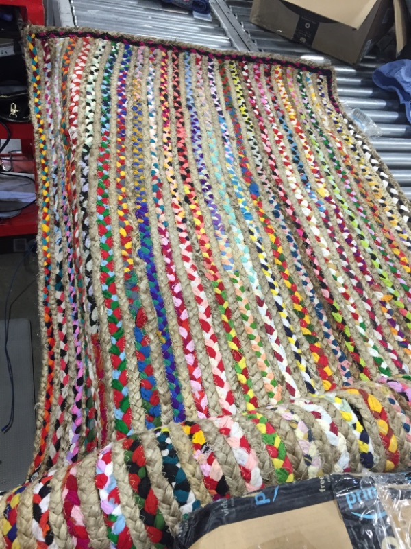 Photo 2 of Colorful Jute Braided Rug 3X5 Ft