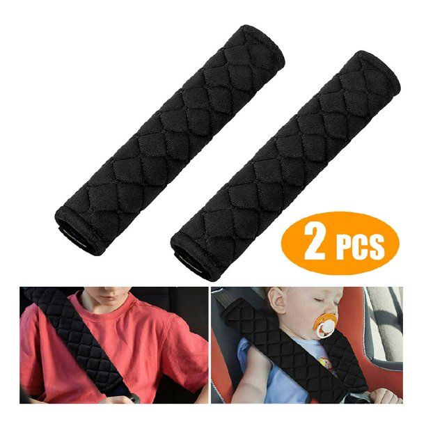 Photo 1 of 2x Car Safety Seat Belt Shoulder Pads Cover Cushion Harness Comfortable Pad Soft
