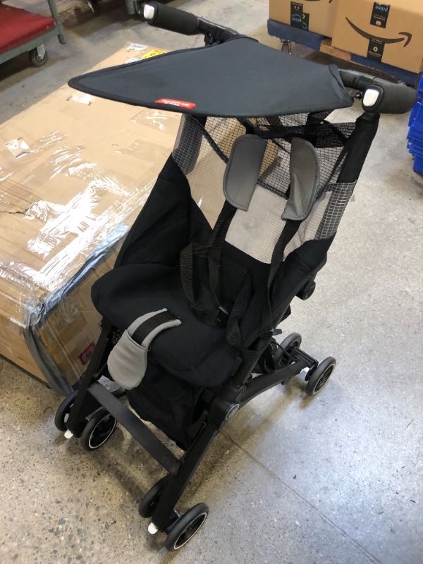 Photo 2 of gb Pockit+ All-Terrain, Ultra Compact Lightweight Travel Stroller with Canopy and Reclining Seat in Velvet Black