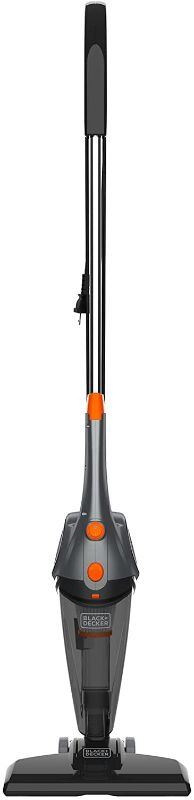 Photo 2 of Black and Decker 3 in 1 Convertible Corded Upright Stick Handheld Vacuum Cleaner w/Crevice Tool & Small Brush Attachment Accessories, Gray and Orange
