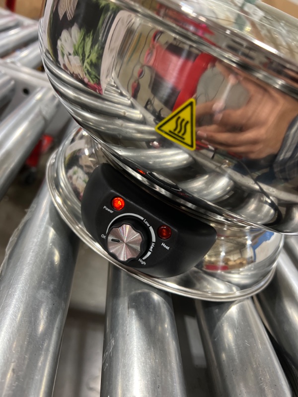 Photo 1 of 5-Qt Stainless Steel Electric Shabu Hot Pot with Lid