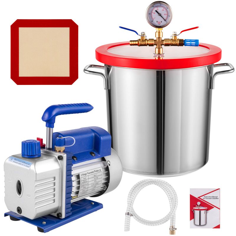 Photo 1 of 3 Gallon Vacuum Chamber And 3 Cfm Single Stage Pump To Degassing Silicone Kit
