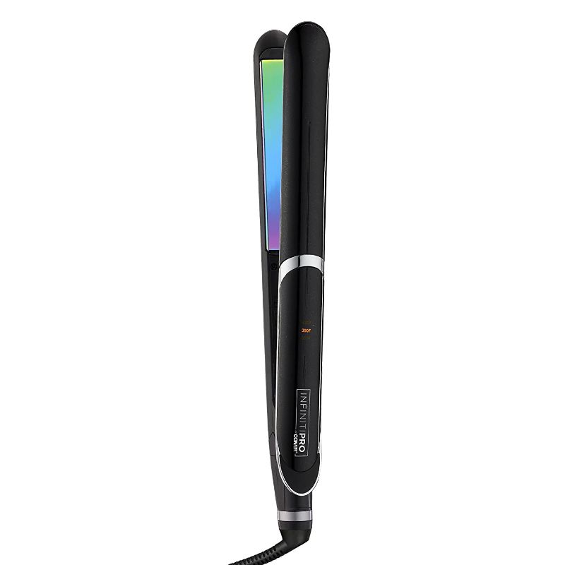 Photo 1 of INFINITIPRO BY CONAIR Rainbow Titanium Flat Iron, 1 Inch, Black
