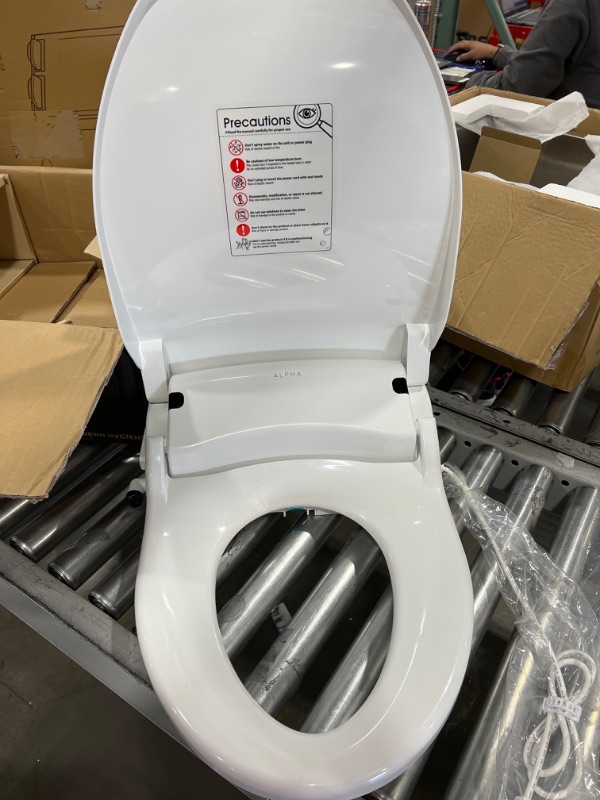 Photo 2 of Alpha Bidet IX Hybrid Electric Bidet Seat for Elongated Toilets in White