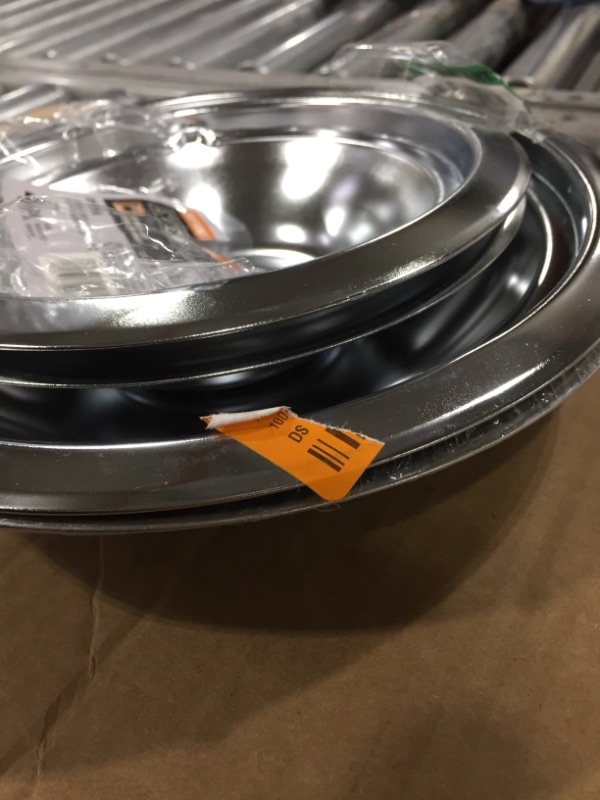 Photo 3 of 4 Pack Chrome Cooktop Drip Pans, Compatible with GE Hotpoint Stove. Include 2 Pcs 6'' Range Replacement Drip Pans and 2 Pcs 8 '' Burner Drip Pans for Electric Stove Top
