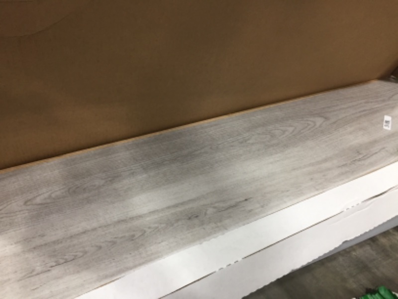 Photo 2 of cap a tread stair renewal system-Sterling Oak/Gray Birch Wood 47 in. Length x 12-1/8 in. Deep x 1-11/16 in. Height Vinyl Overlay for Stairs 1 in. T
