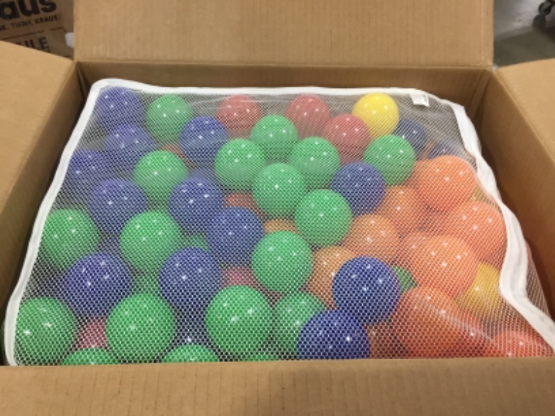 Photo 2 of Click N' Play Ball Pit Balls for Kids, Plastic Refill 2.3 Inch Balls, 400 Pack, 6 Bright Colors, Phthalate and BPA Free, Includes a Reusable Storage Bag with Zipper, Great Gift for Toddlers and Kids
