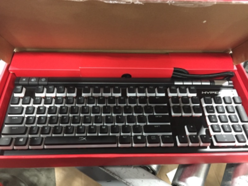 Photo 2 of HyperX Alloy Elite 2 – Mechanical Gaming Keyboard, Software-Controlled Light & Macro Customization, ABS Pudding Keycaps, Media Controls, RGB LED Backlit, Linear Switch, HyperX Red
