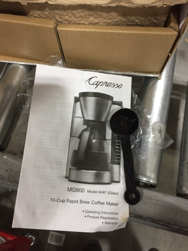 Photo 2 of Capresso 497.05 MG900 10 cup Rapid Brew Coffeemaker, Stainless Steel
