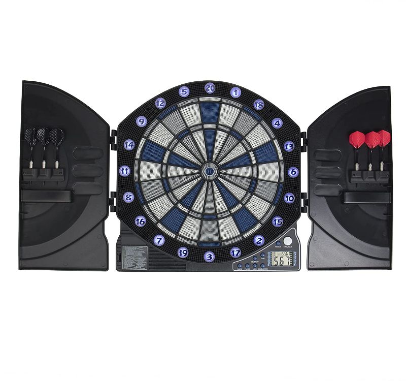 Photo 1 of Arachnid Illuminator 3.0 Electronic Dartboard and Cabinet with 13 LED Light Up Games Black