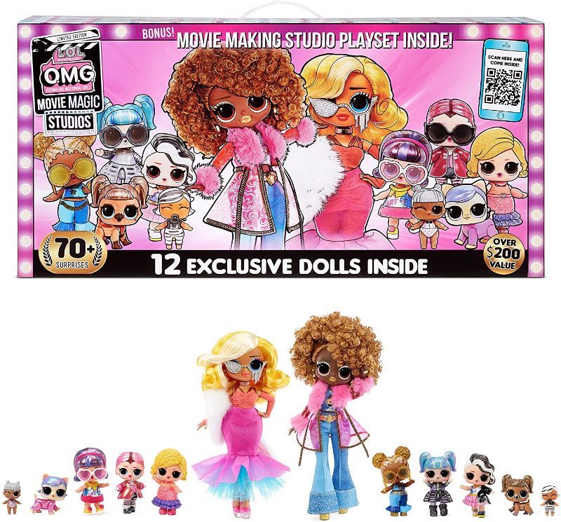 Photo 1 of LOL Surprise OMG Movie Magic Studios with 70+ Surprises, 12 Dolls Including 2 Fashion Dolls, 4 Movie Studio Stages, Green Screen & Accessories- Gift Toy for Girls Boys Ages 4 5 6 7+ Years