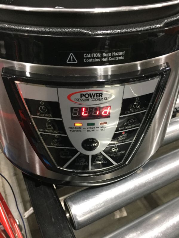Photo 1 of Power Pressure Cooker XL XL 10-Quart Electric Pressure, Slow, Rice Cooker, Steamer & More, 7 One-Touch Programs, Silver
