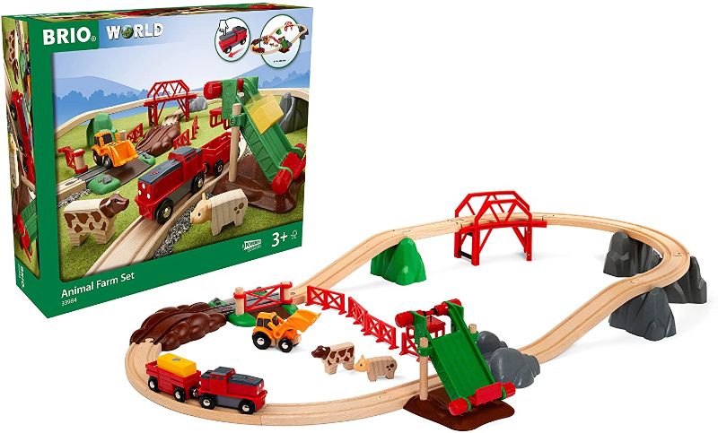 Photo 1 of Brio 33984 Animal Farm Set | Wooden Toy Train Set for Kids Age 3 and Up
