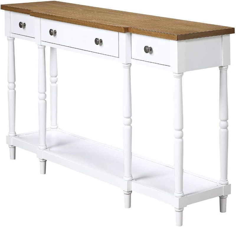 Photo 1 of Convenience Concepts Cheyenne Console Table, Driftwood / White