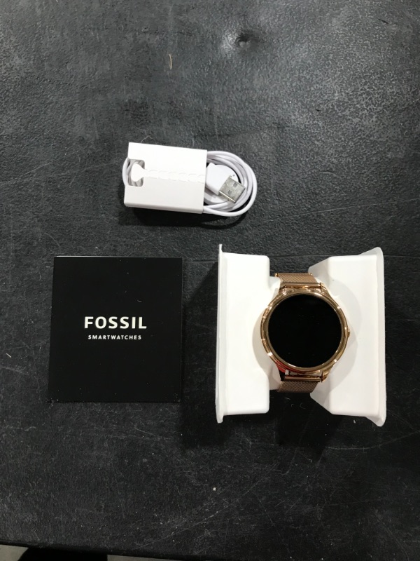 Photo 2 of Fossil Gen 5E Smartwatch - Rose Gold-Tone Stainless Steel Mesh