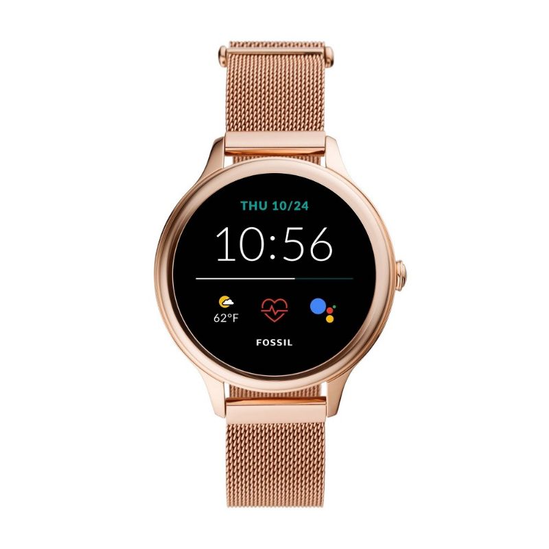 Photo 1 of Fossil Gen 5E Smartwatch - Rose Gold-Tone Stainless Steel Mesh