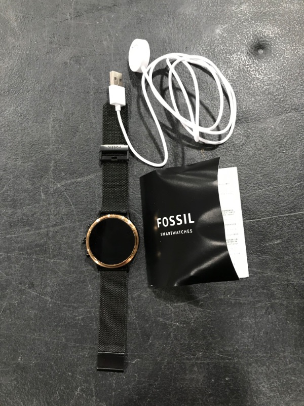 Photo 2 of Fossil Gen 5 Julianna HR Smartwatch - Black Stainless Steel Mesh