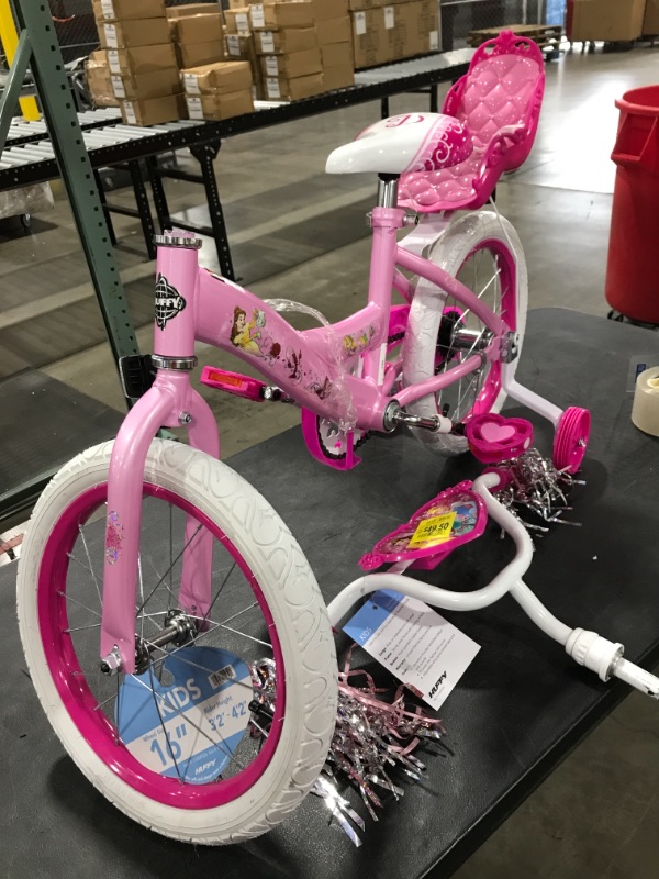 Photo 3 of 16-inch Disney Princess Girl''s Bike Featuring Huffy EZ Build