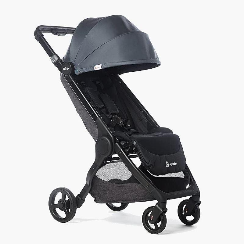 Photo 1 of Ergobaby Metro+ Compact Baby Stroller, Lightweight Umbrella Stroller Folds Down for Overhead Airplane Storage (Carries up to 50 lbs), Car Seat Compatible, Slate Grey
