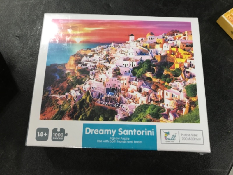 Photo 1 of 1000 piece dreamy santorini puzzle