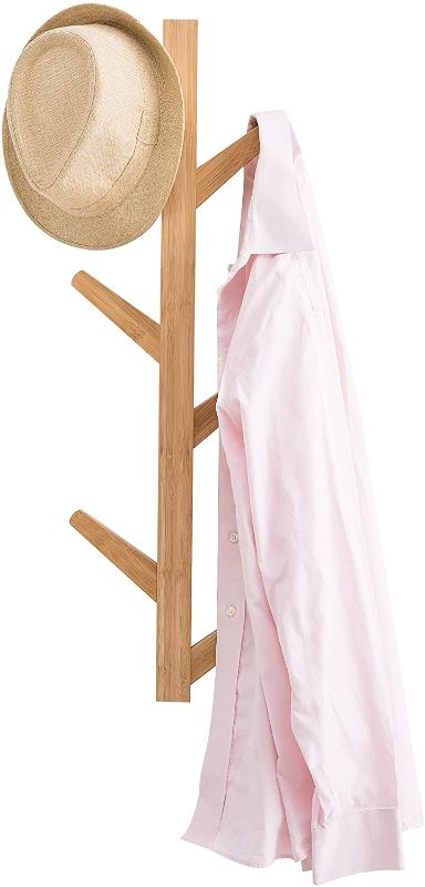 Photo 1 of  Wall Mounted Natural Bamboo Wood Tree Branch Design Coat Rack