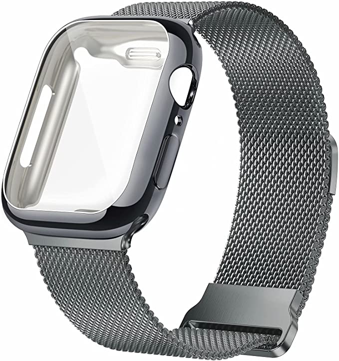 Photo 2 of 4PC LOT
JuQBanke Metal Magnetic Bands Compatible for Apple Watch Band 42mm with Case, Stainless Steel Milanese Mesh Loop Replacement Strap Compatible with iWatch Series SE 6/5/4/3/2/2 for Women Men,Space Gray

RAXFLY Compatible with iPhone 13 Pro Max Case