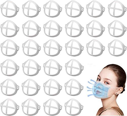 Photo 1 of 30pcs Upgrade 3D Mask Holder Plastic Soft Inner Support Inserts Support Frame More Room for Comfortable Nose Breathing and Lip Guard