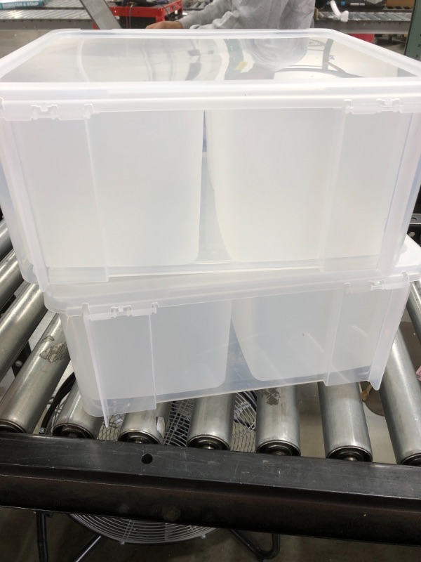 Photo 2 of 4 Portable Divided Craft Bin, Clear, 2 Pack