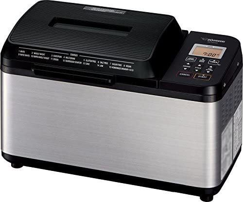 Photo 1 of Zojirushi Home Bakery Virtuoso Plus Breadmaker, 2 lb. loaf of bread, Stainless Steel/Black