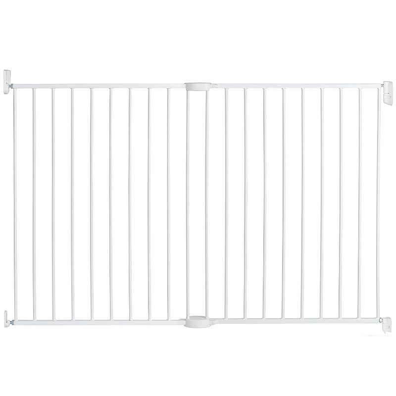 Photo 1 of Munchkin Extending XL Tall and Wide Baby Gate,  Hardware Mounted Safety Gate for Stairs, Hallways and Doors, Extends 33" - 56" Wide, Metal, White