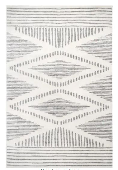 Photo 1 of Briggs Contemporary Striped Light Gray 4 ft. x 6 ft. Indoor Area Rug
