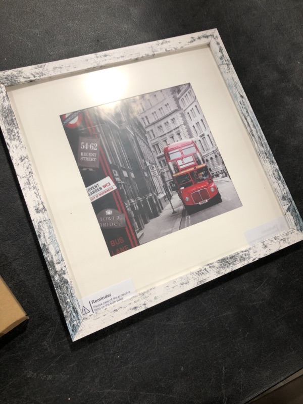 Photo 1 of Amginy 12x12 Picture Frame Matted to Display Photos 8x8 or 12 x 12 Pictures Without Mat 12 by 12 Rustic Square Photo Wood Frames for Wall Mounting Decor 