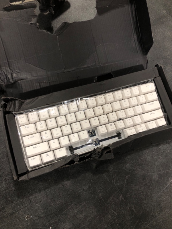 Photo 2 of Punkston TH61 60% Mechanical Gaming Keyboard,RGB Backlit Wired Ultra-Compact Mini Mechanical Keyboard Full Keys Programmable White (Optical Brown Switch)