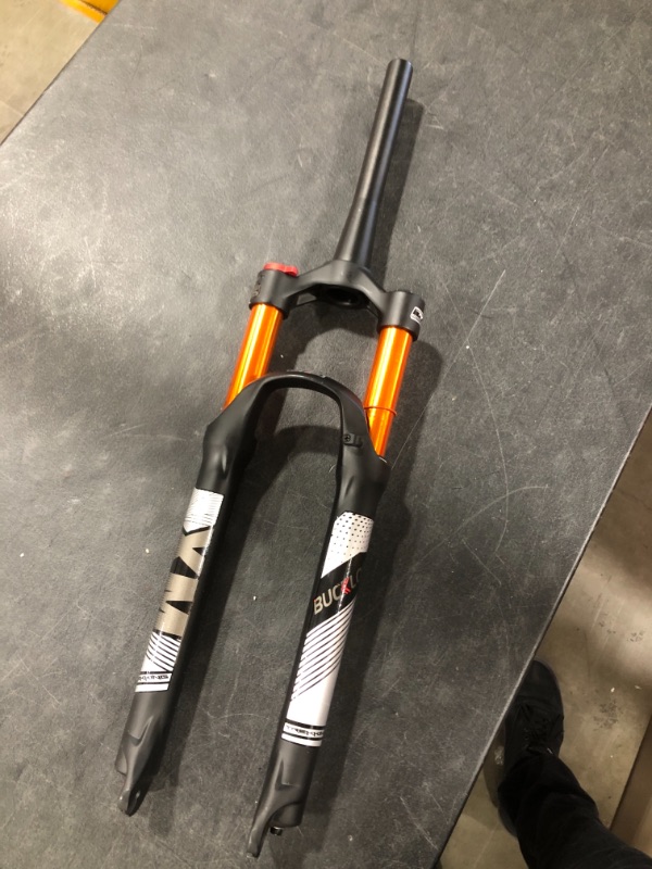 Photo 1 of BUCKLOS 27.5 Travel 120mm MTB Air Suspension Fork, Rebound Adjust 1 1/8 Straight/Tapered Tube QR 9mm Manual/Remote Lockout XC AM Ultralight Mountain Bike Front Forks