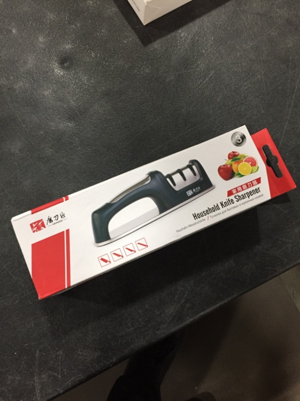 Photo 2 of 3-Stage 2-in-1 Knife Sharpener 2020 Kitchen Knife Accessories: Chef Knife Sharpener Euro-American and Asian Style Knives - Knife Restore Sharpening Tool With Non-Slip Bottom