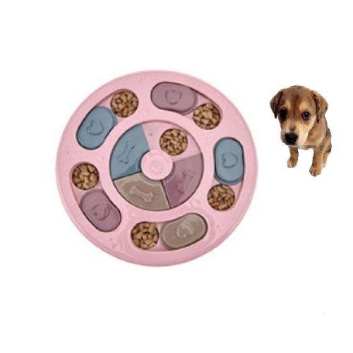 Photo 1 of  Dog Puzzle Toys Puppy, Interactive Dog Puzzle Game Toy, Treat Dispenser for Dogs Training Funny Feeding, ABS Colorful Design Slow Feeder to Aid Pets Digestion