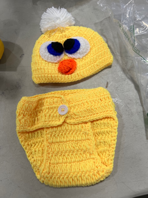 Photo 1 of Crotchet Baby Duck Hat and Bottoms for Newborn