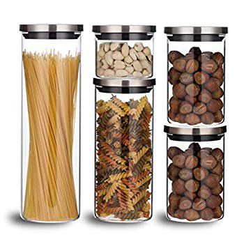 Photo 1 of 5pc Glass Canisters for Storage
