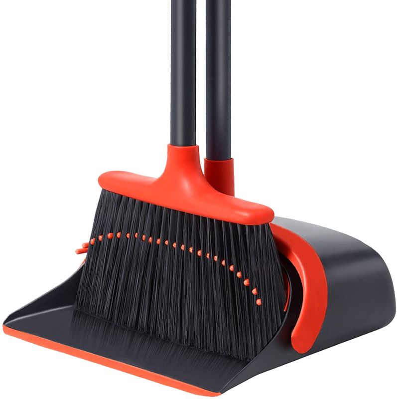 Photo 1 of Broom and Dustpan Set for Home, Dustpan and Broom Set, Broom and Dustpan Combo for Office Home Kitchen Lobby Floor Use Dustpan Broom Set
