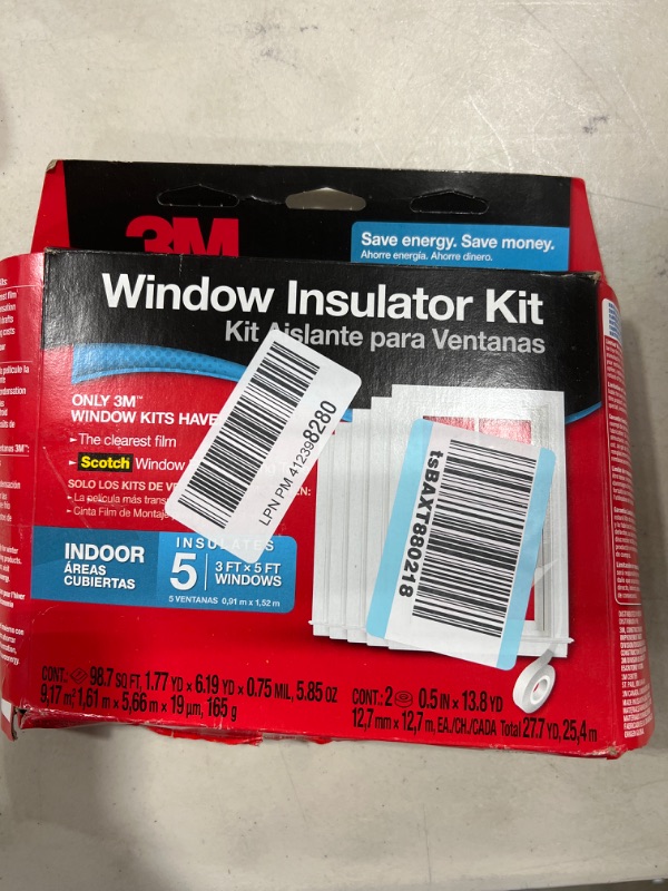 Photo 1 of 3m Indoor Window Insulator Kit - 5 pack