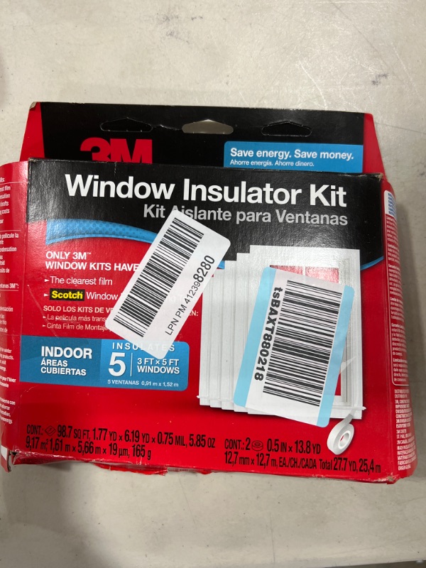 Photo 2 of 3m Indoor Window Insulator Kit - 5 pack