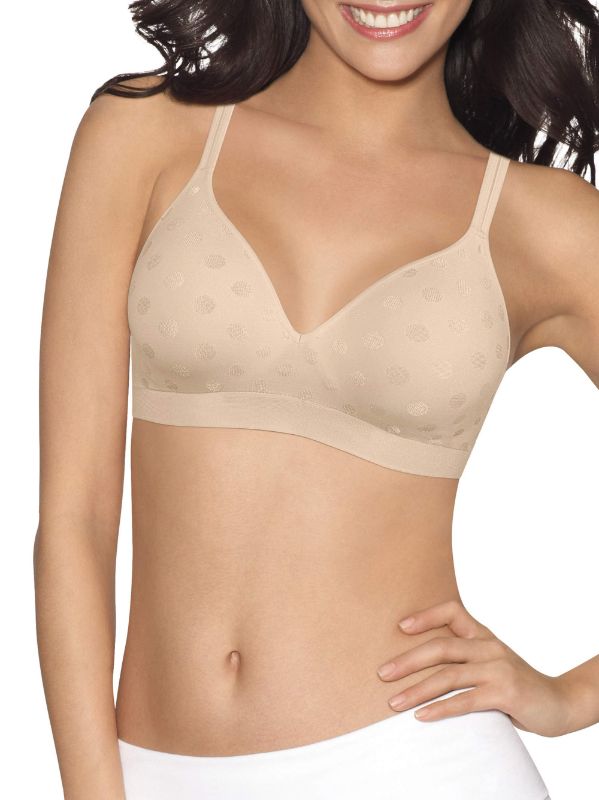 Photo 1 of Hanes Perfect Coverage ComfortFlex Fit Wirefree Bra Soft Taupe S Women's
