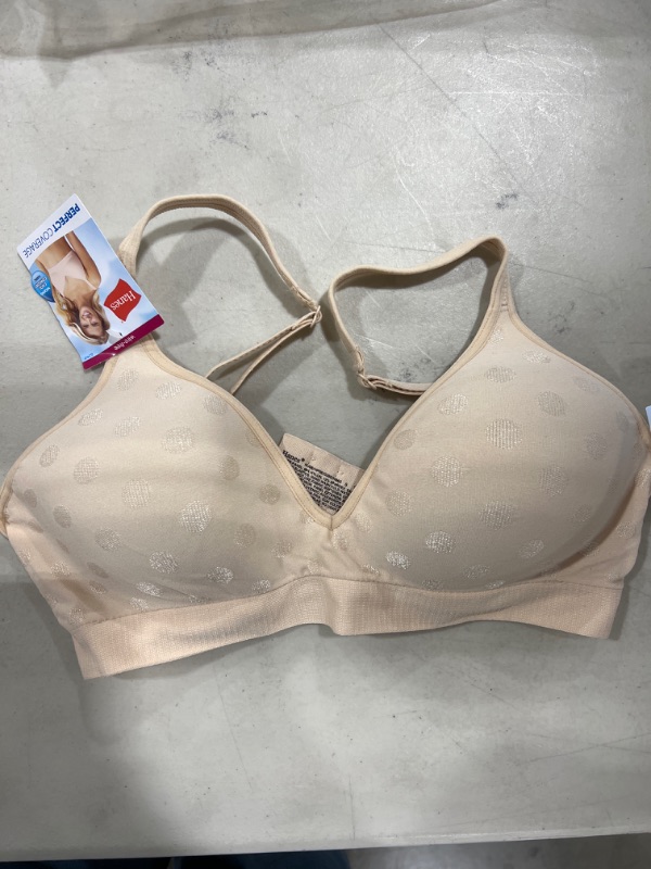 Photo 2 of Hanes Perfect Coverage ComfortFlex Fit Wirefree Bra Soft Taupe S Women's