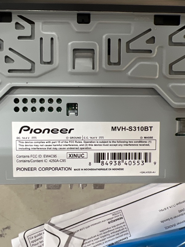 Photo 1 of Pioneer MVH-S310BT Single-din in-dash Car Stereo Digital Media Receiver with Bluetooth