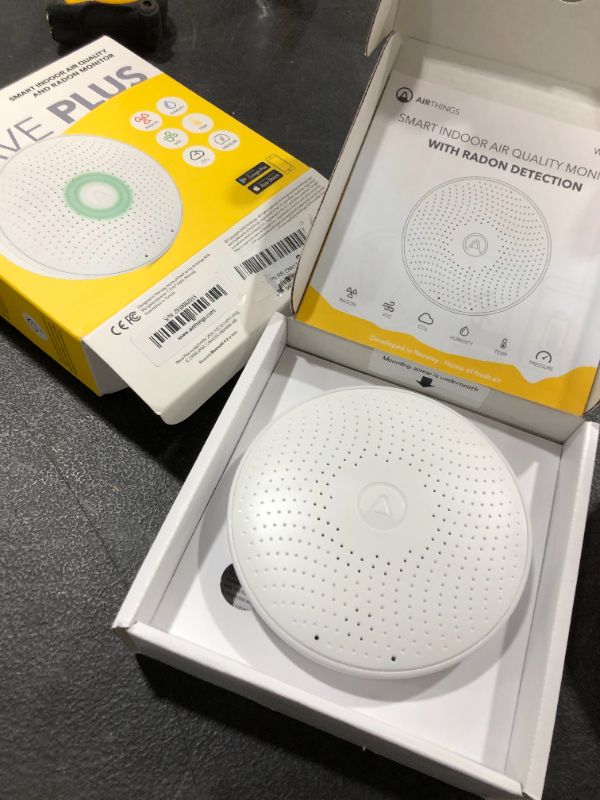 Photo 1 of Airthings 2930 Wave Plus - Radon & Air Quality Monitor (CO2, VOC, Humidity, Temp, Pressure) 20 x 30 x 1
